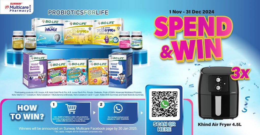 <div>BiO-LiFE YEAR END SPEND & WIN CAMPAIGN X SUNWAY MULTICARE PHARMACY</div>