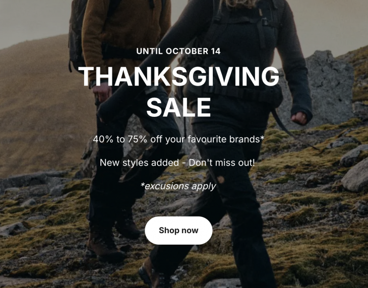 The Last Hunt Canada Thanksgiving Sale: Save 40-75% on Select Styles