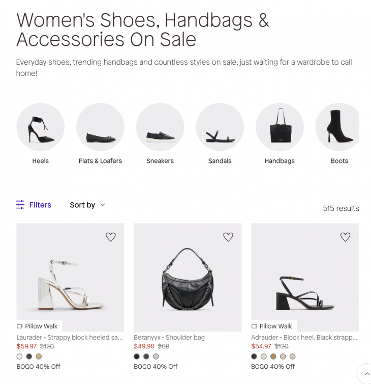 <div>Aldo Canada Women’s Shoes, Handbags & Accessories On Sale Flyers: Buy One Get One 40% off + Last Chance</div>