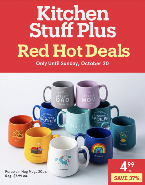 Kitchen Stuff Plus Canada Red Hot Deals Flyers Until October 20