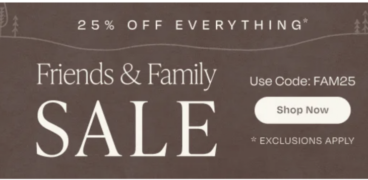 <div>TOMS Canada Friends & Family Sale: Save 25% Off Everything Sitewide Using Promo Code</div>