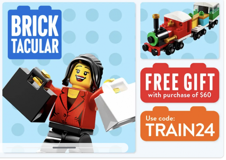 Walmart Canada Promotions: Today, FREE Holiday Train when you Spend $60 on LEGO Using Promo Code