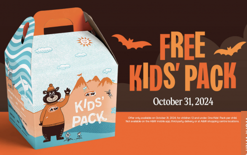 <div>A&W Canada Halloween Freebie: FREE Kids’ Pack October 31</div>