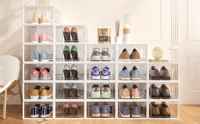 Shoe Storage Boxes 12-Pack for $21.99 Shipped at Amazon