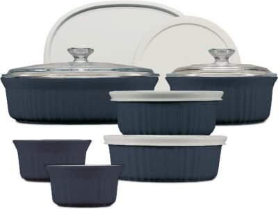 Corningware Ceramic Bakeware Set with Lids, 12 Piece Only $40.94