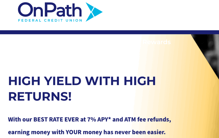 OnPath Federal Credit Union: 7.00% APY Rewards Checking + $100 Refer-a-Friend Bonus