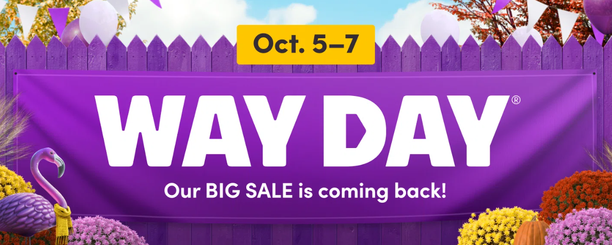 Wayfair WAY DAY Sale is LIVE! Up to 80% Off in ALL DEPARTMENTS!!