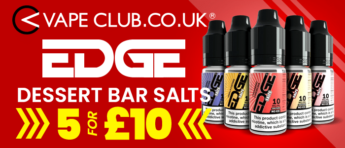 Vape Deal!! EDGE Desserts Bar Salts E-liquid – 5 For £10!!