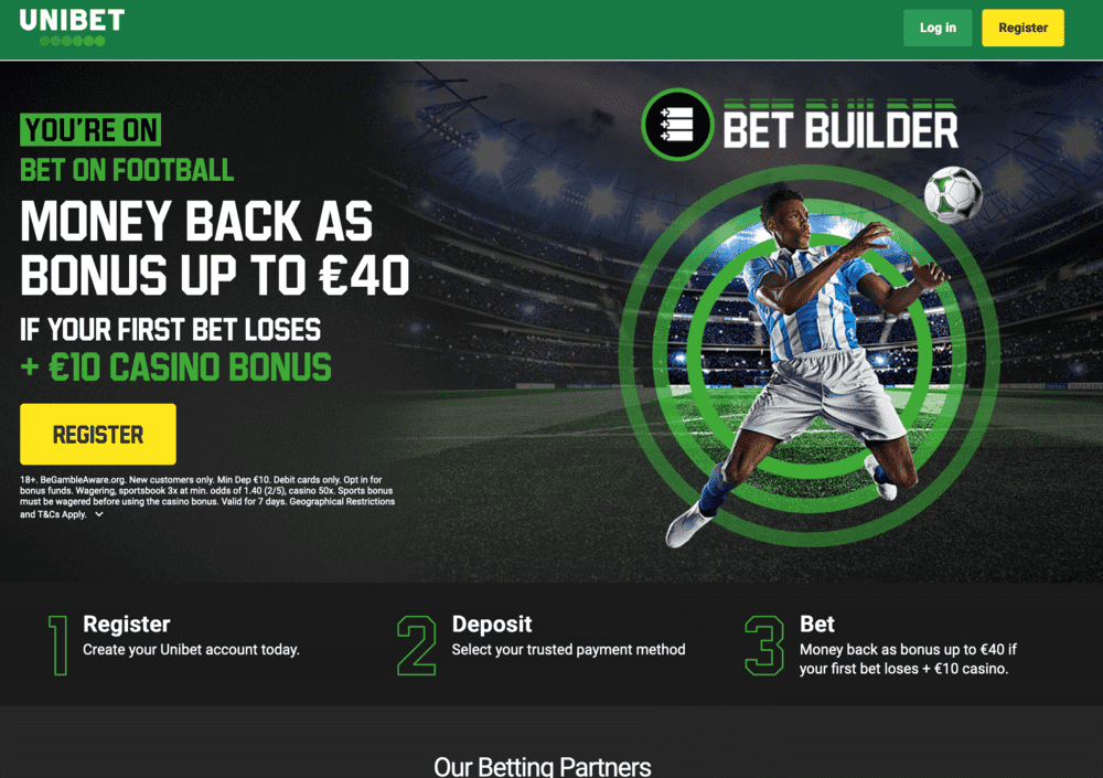 Unibet €40 + €300 in bonuses