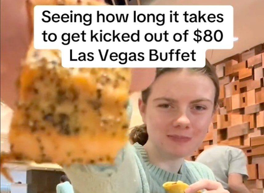 TikToker Tests How Long It Takes for Vegas’ Costliest Buffets to Boot Her