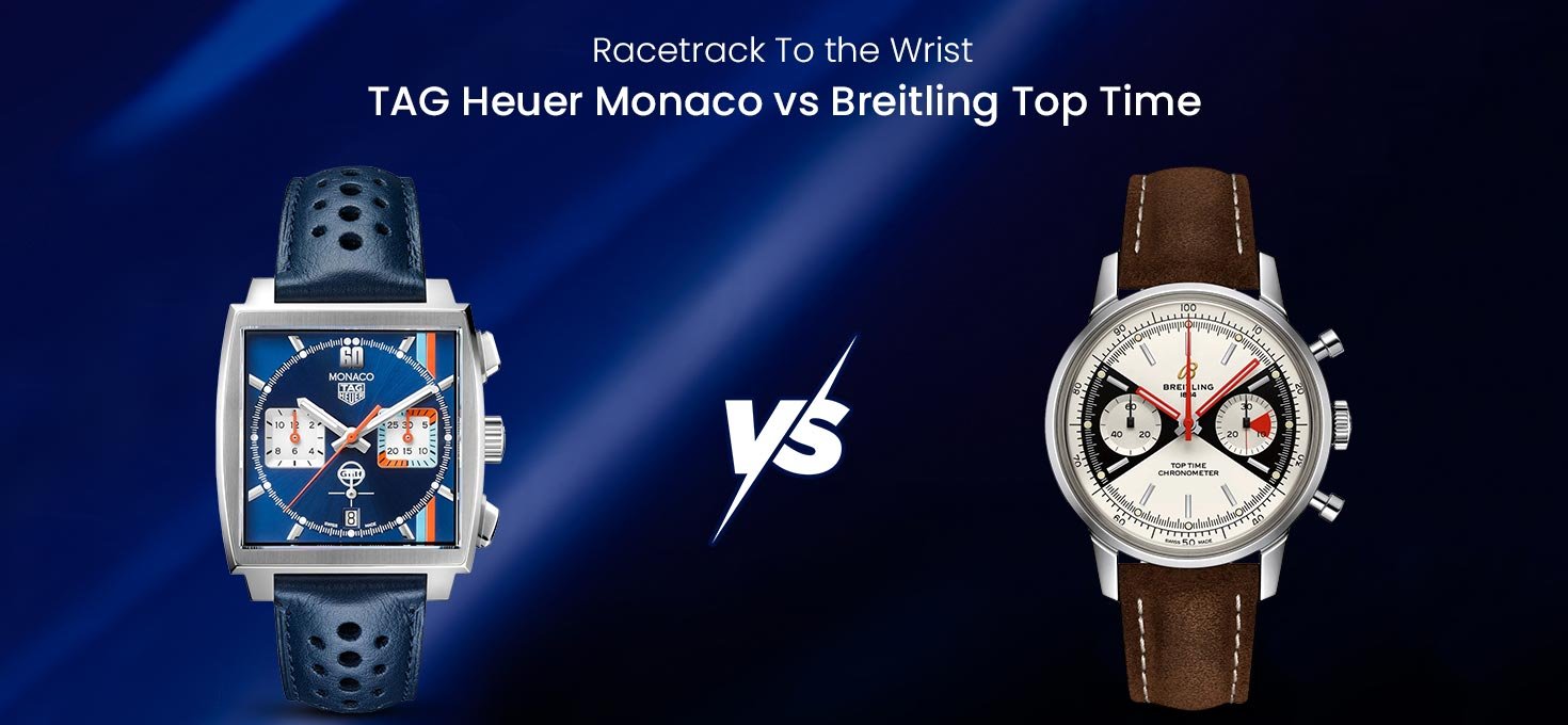 Racetrack To the Wrist: TAG Heuer Monaco vs Breitling Top Time