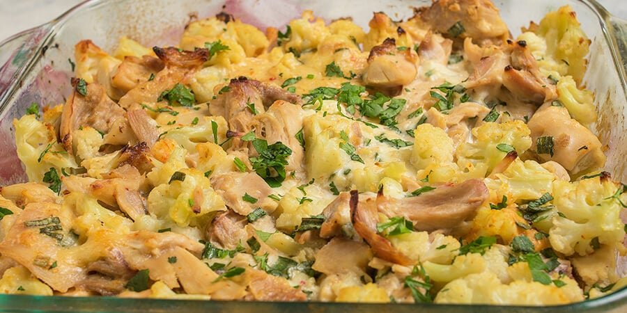 <div>Keto Buffalo Chicken & Cauliflower Casserole</div>