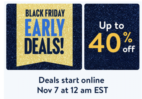 Walmart Canada Black Friday Early Deals LIVE Online Now: Save up to 40% off