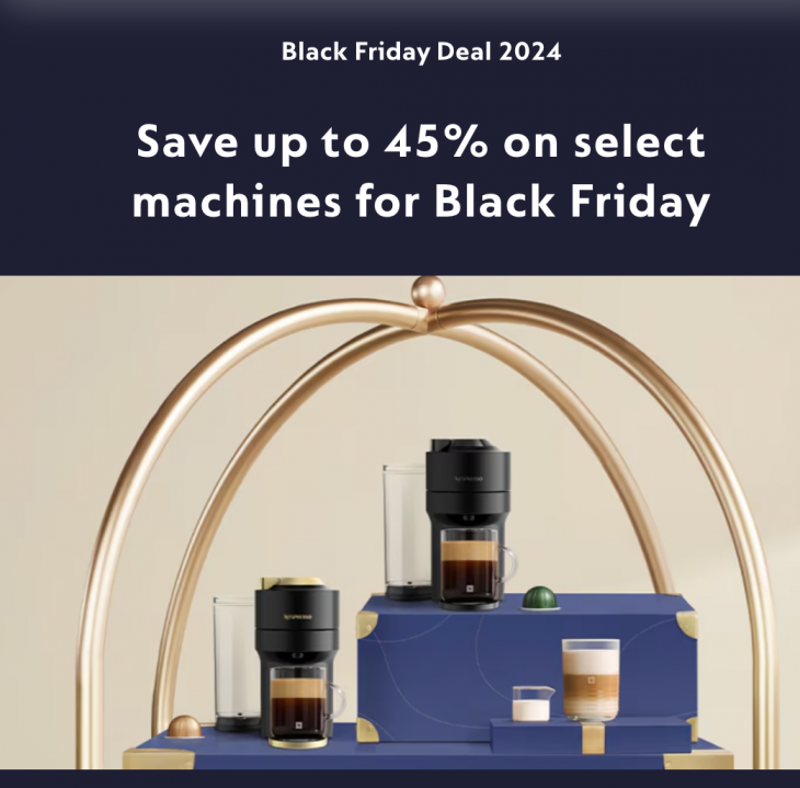 Nespresso Canada Black Friday Deals 2024: Save up to 45% on Select Machines