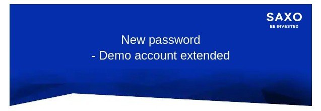 How to extend the validity of a demo account in Saxo Bank