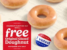 Saturday Freebies – Free Krispy Kreme Doughnut on Election Day