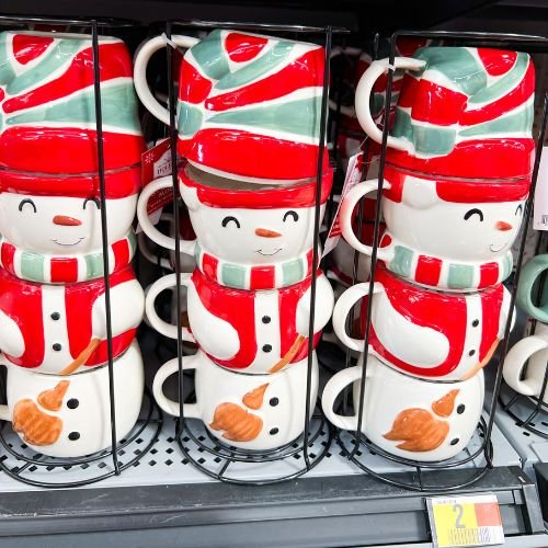 Christmas Stacking Mugs | Only $9.96 Per Set! Super Cute For The Countertop!