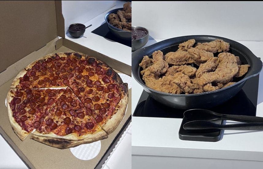 <div>This Pizza & Wings Cost $653 at Allegiant VIP Box in Vegas!</div>