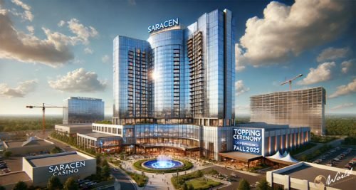 Saracen Casino Celebrates Topping-Off Ceremony for New Hotel in Pine Bluff