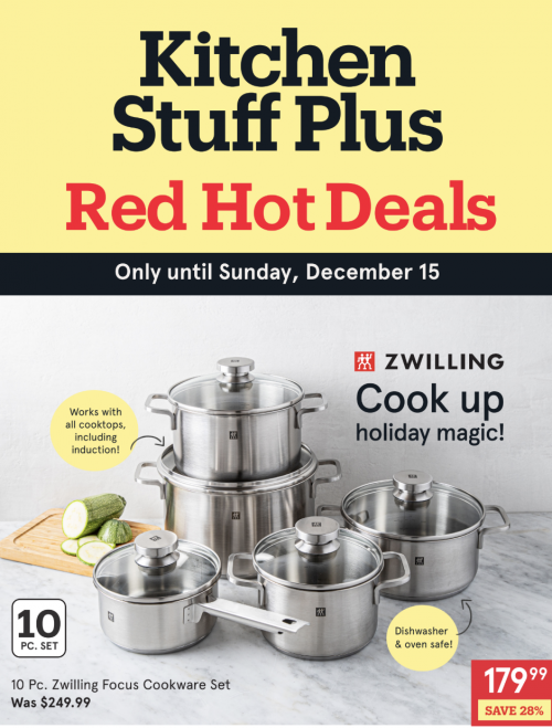 Kitchen Stuff Plus Canada Red Hot Deals: Save 60% on Ossington Glass Beverage Dispenser 5.8L + More Offers