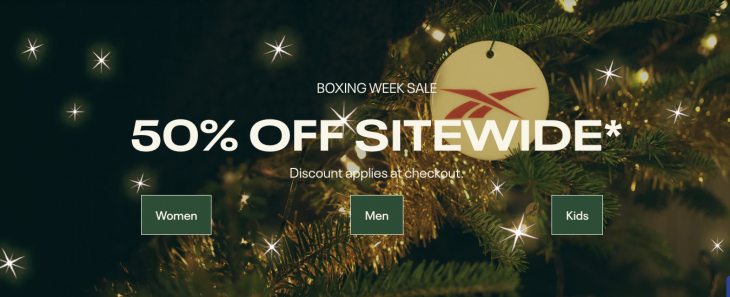 <div>Reebok Canada Boxing Week Sale & Deals: Save 50% Off Sitewide + an Extra 50% Off Sale</div>