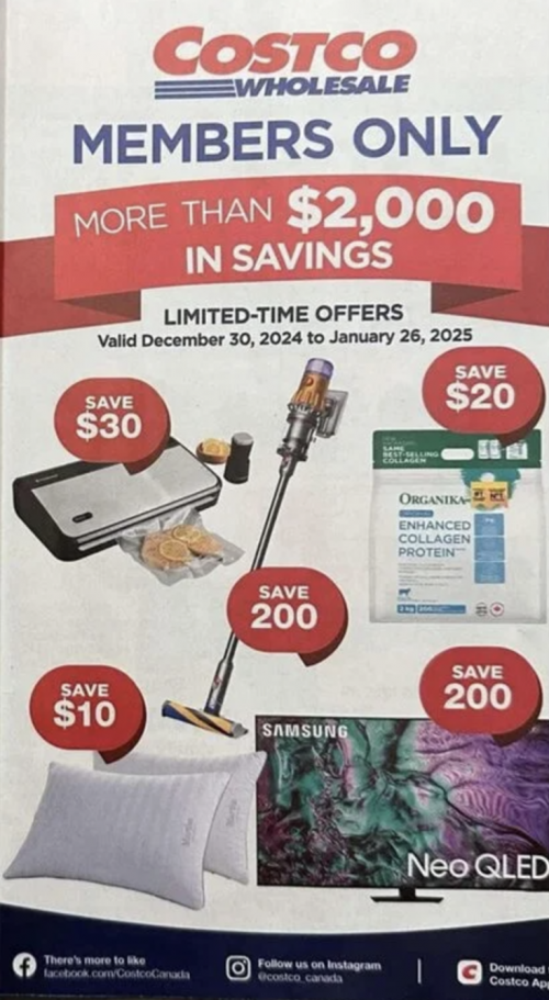 Costco Canada Coupons/Flyers Deals at All Costco Wholesale Warehouses in Canada, December 30 – January 26