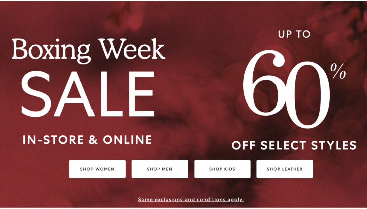 Roots Canada Boxing Day Sale Deals: Save up to 60% Off + an Extra 20% Off Sale