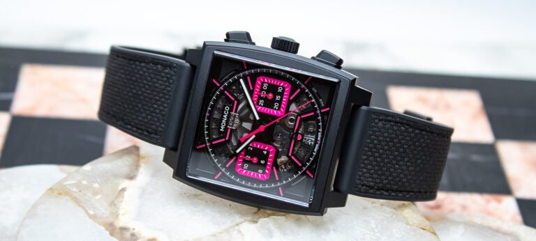 Hands-On: TAG Heuer Monaco Chronograph Watch In Skeletonized Pink