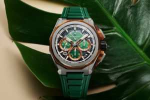 Zenith’s 1/100th Second Chronograph Inlaid with Tiger’s Eye