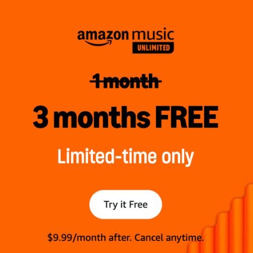 Amazon Music Unlimited | Get 3 Months of FREE Listening – Includes AUDIBLE Now!!